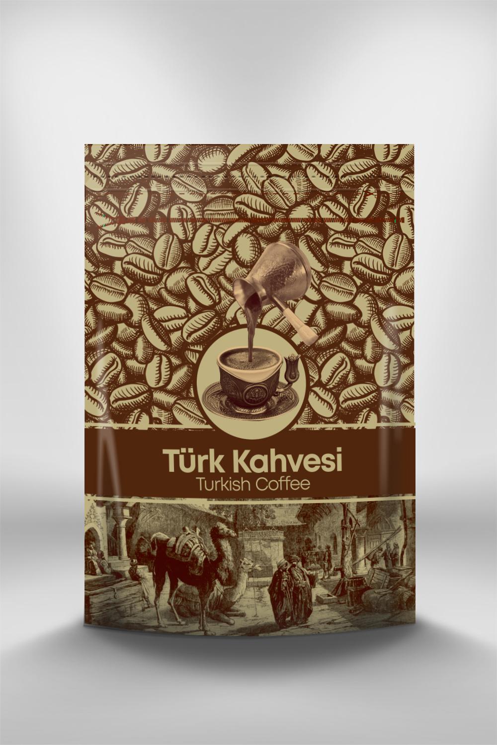 Doypack Baskılı Laminasyonlu Kahve Torbası 17,5x25+5cm (1082)